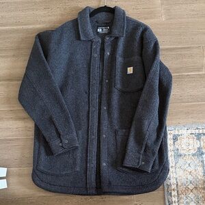 Carhartt Charcoal Button-Up Shacket